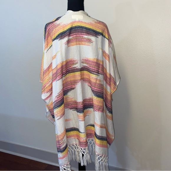 Anthropologie Sunrise Embroidered Kimono Woven Cotton OS $108 - Picture 5 of 8